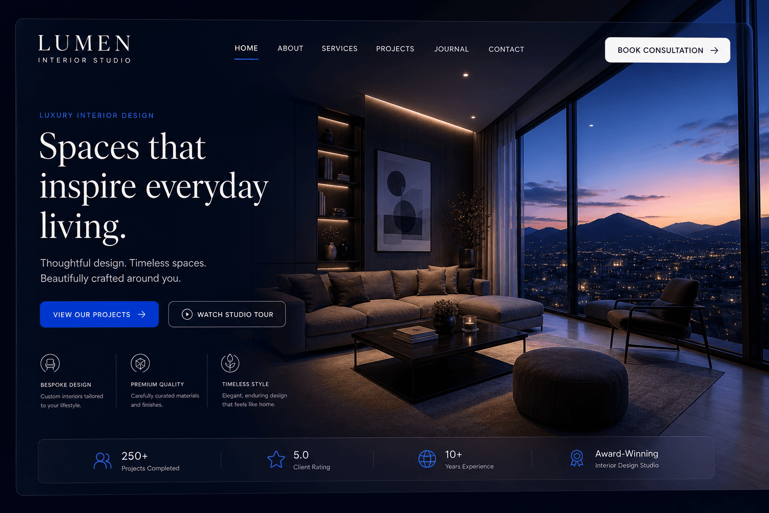 Premium finished website preview